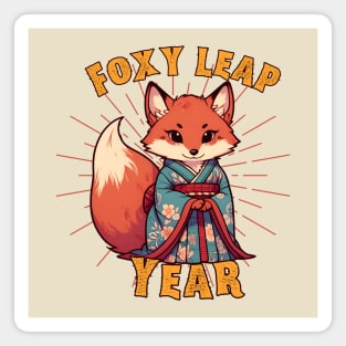 Foxy leap year Magnet